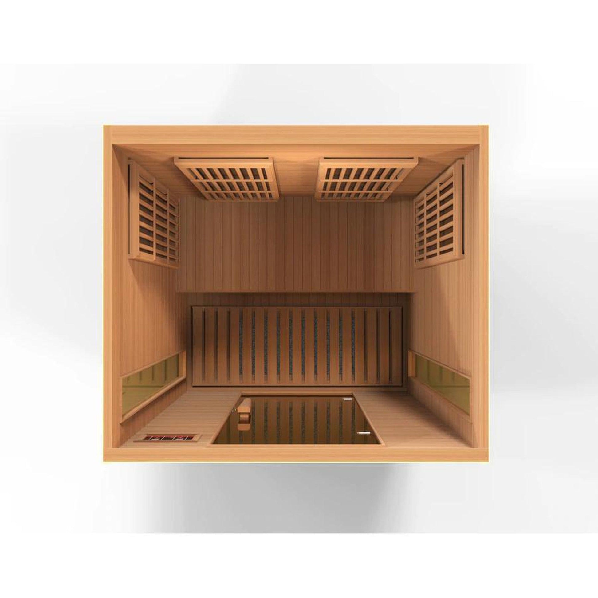 Golden Designs Maxxus Cholet 2-Person Near Zero EMF FAR Infrared Carbon Sauna in Canadian Red Cedar