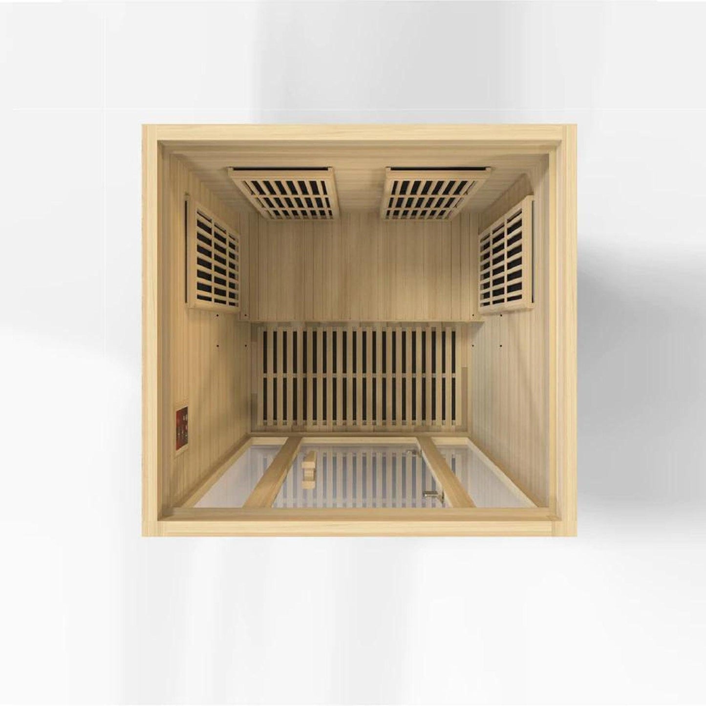Golden Designs Maxxus Seattle 2-Person Low EMF FAR Infrared Carbon Sauna in Canadian Hemlock