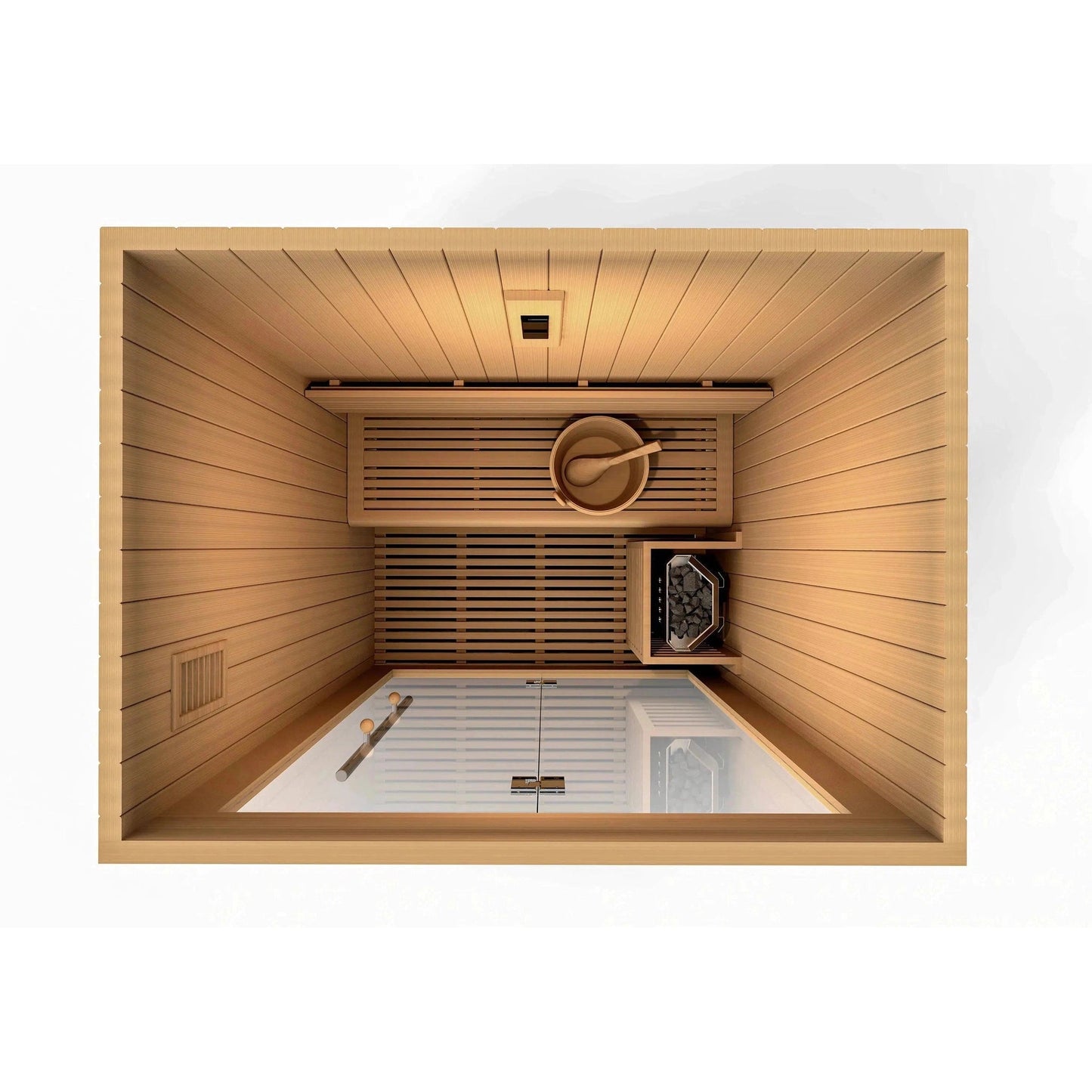 Golden Designs Sundsvall Edition 2-Person Traditional Steam Sauna in Canadian Red Cedar