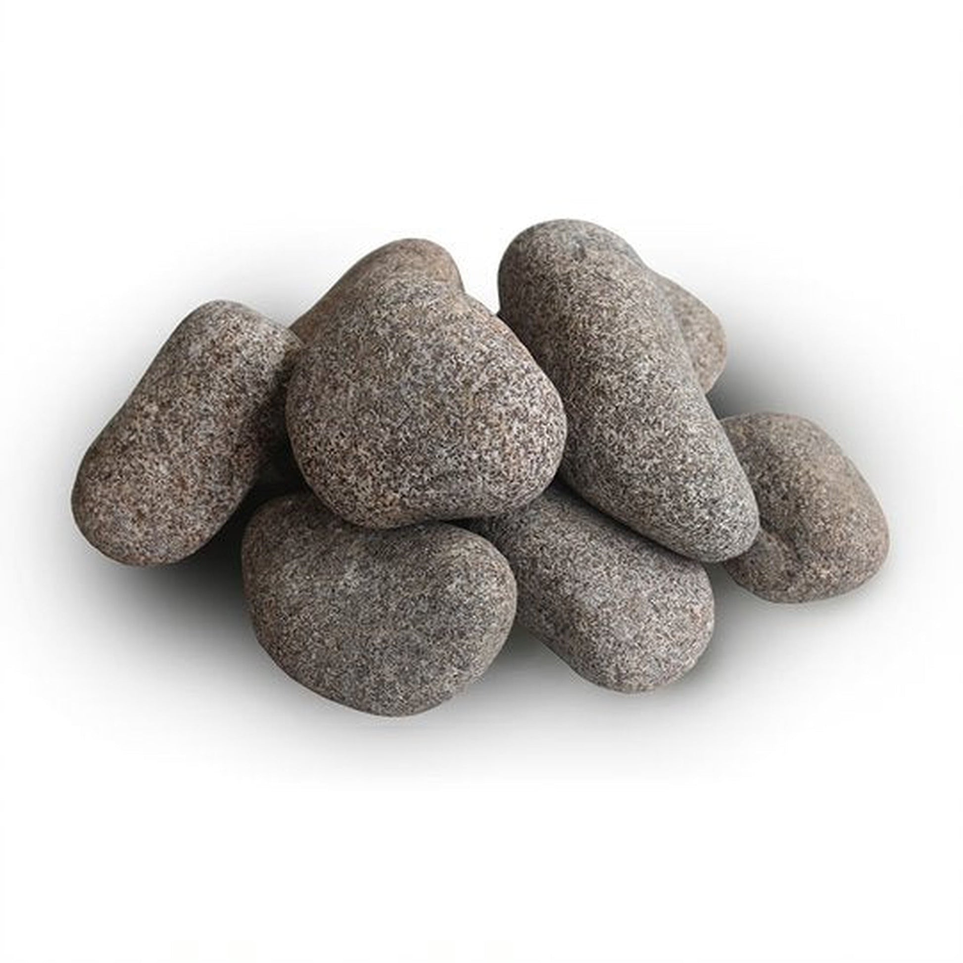 HUMM Small 33 lbs 2" - 4" Gray Rounded Olivine Granite Sauna Heater Stones