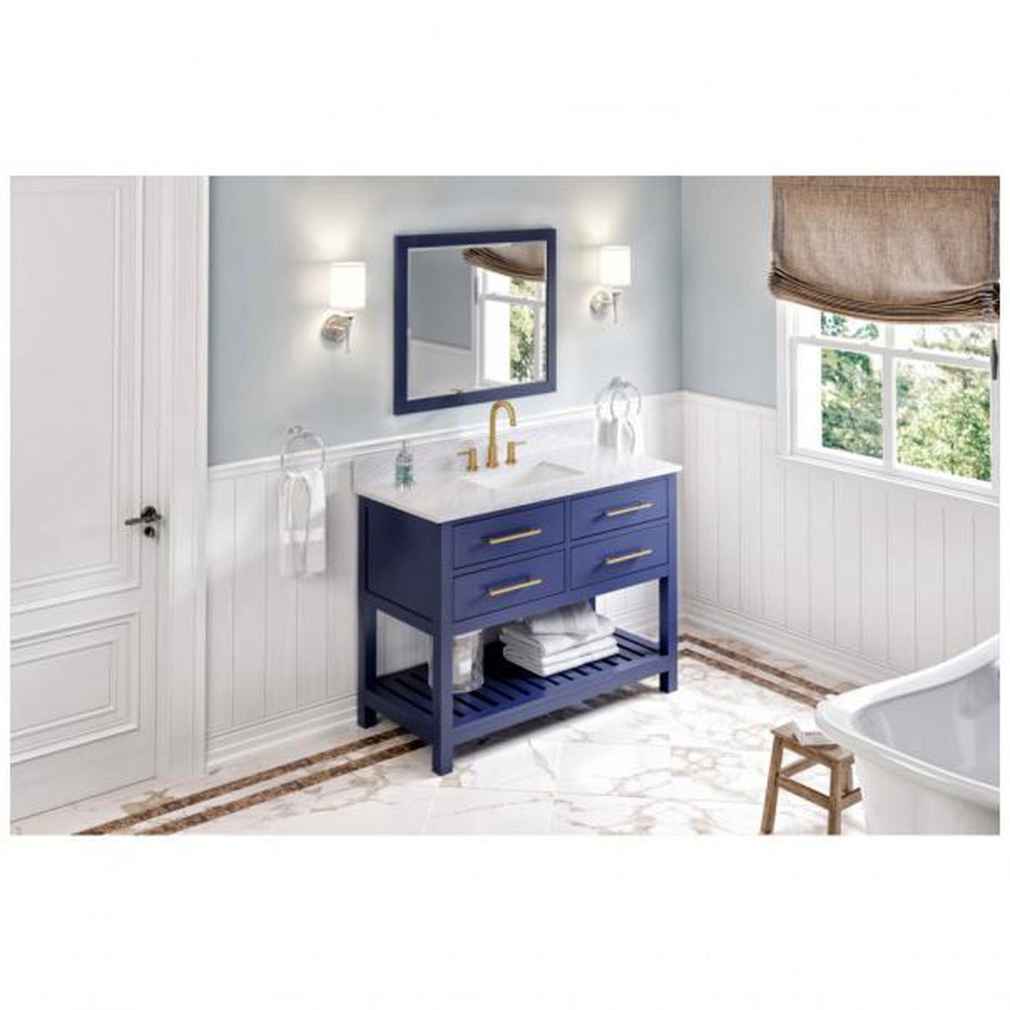 Hardware Resources Jeffrey Alexander 2nd Gen Cade 33" x 28" Hale Blue Mirror