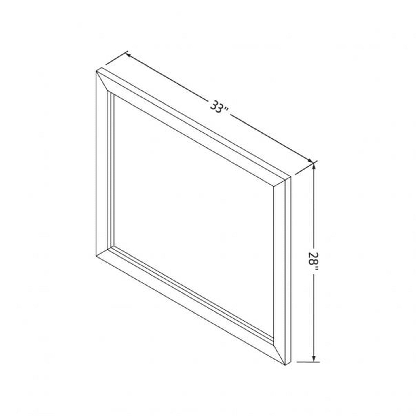 Hardware Resources Jeffrey Alexander 2nd Gen Cade 33" x 28" White Mirror