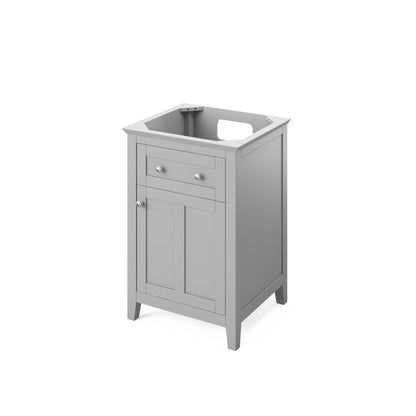 Hardware Resources Jeffrey Alexander Chatham 24" Gray Freestanding Vanity With Boulder Cultured Marble Vanity Top, Backsplash and Rectangle Undermount Sink