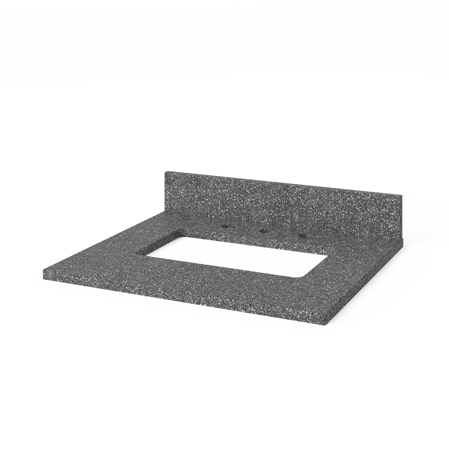 Hardware Resources Jeffrey Alexander Katara 24" Grey Freestanding Vanity With Boulder Cultured Marble Vanity Top, Backsplash and Rectangle Undermount Sink