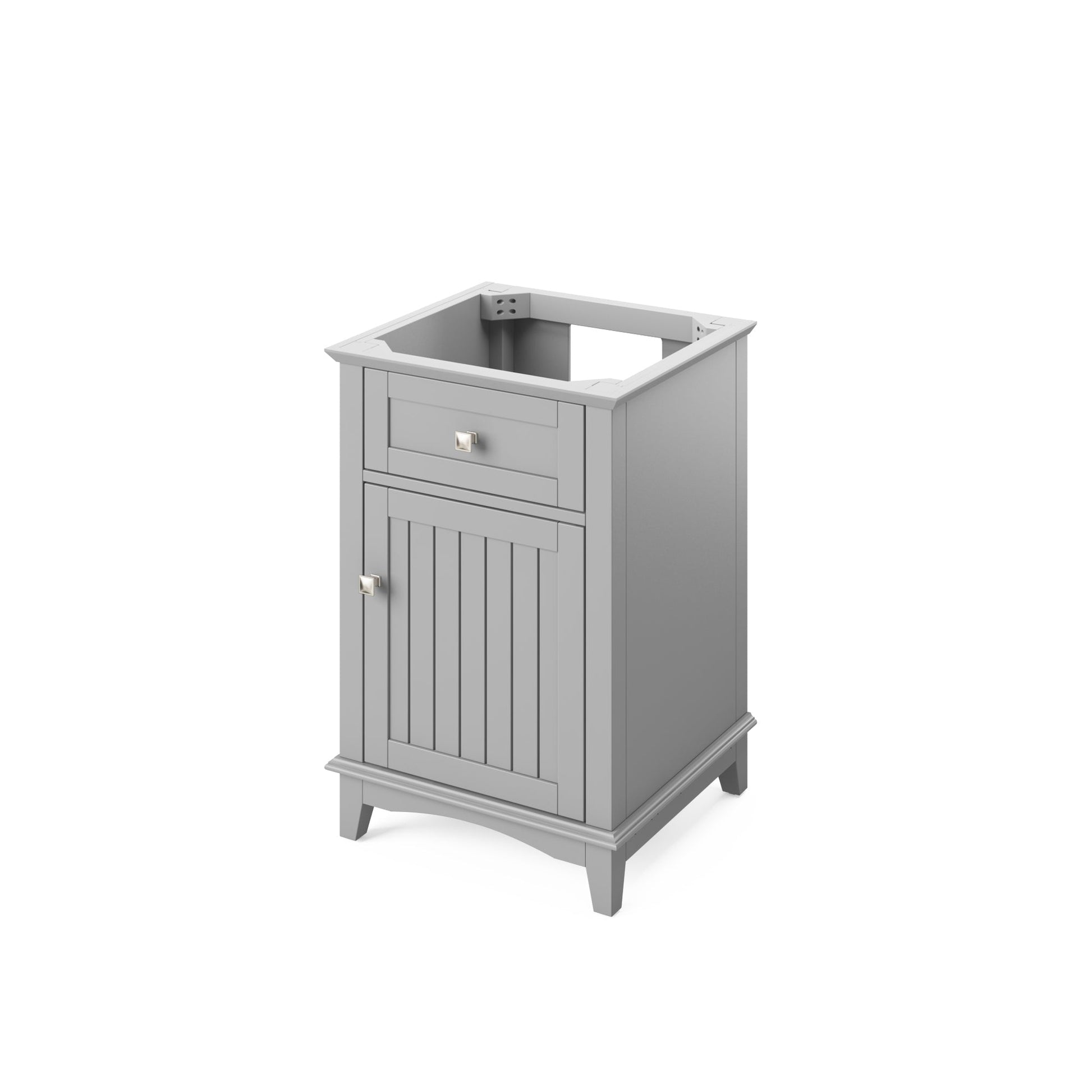 Hardware Resources Jeffrey Alexander Savino 24" Gray Freestanding Vanity With Black Granite Vanity Top, Backsplash and Rectangle Undermount Sink