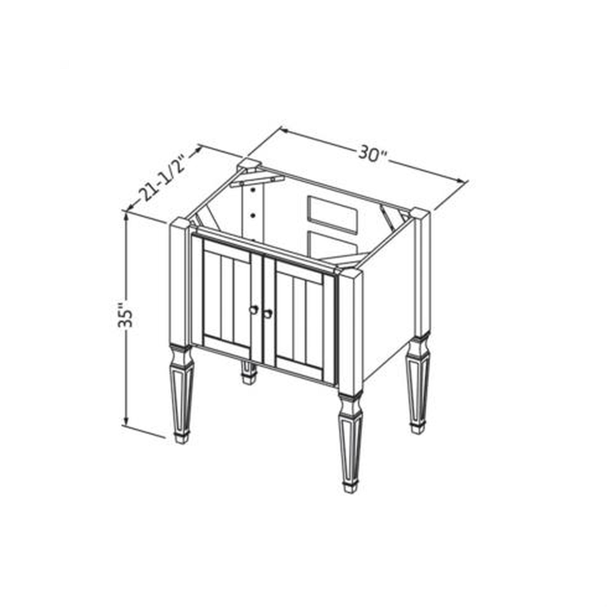 Hardware Resources Jeffrey Alexander Silver Label Jensen 30" Gray Freestanding Vanity With White Carrara Marble Vanity Top, Backsplash and Rectangle Undermount Sink