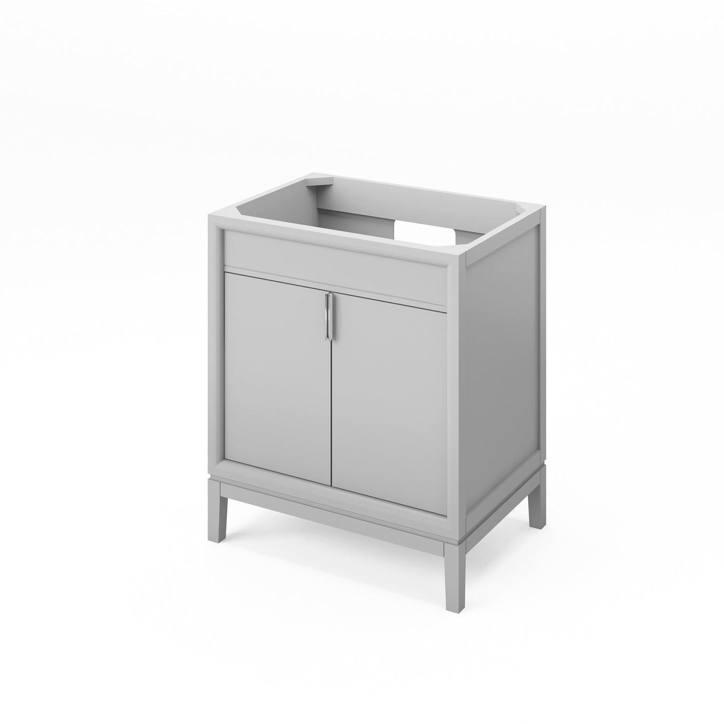 Hardware Resources Jeffrey Alexander Theodora 30" Grey Freestanding Vanity With Boulder Cultured Marble Vanity Top, Backsplash and Rectangle Undermount Sink