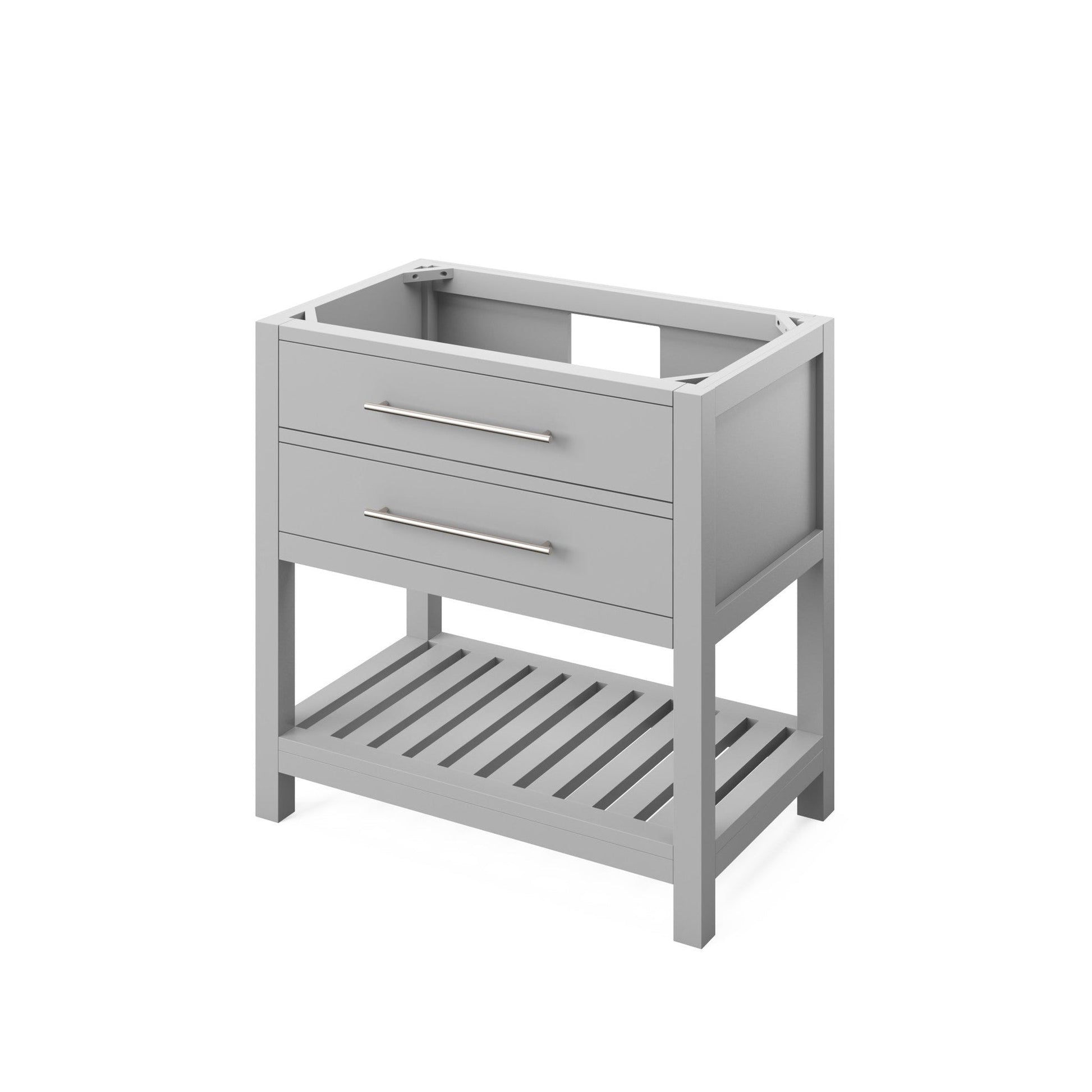 Hardware Resources Jeffrey Alexander Wavecrest 36" Gray Freestanding Vanity With White Carrara Marble Vanity Top, Backsplash and Rectangle Undermount Sink