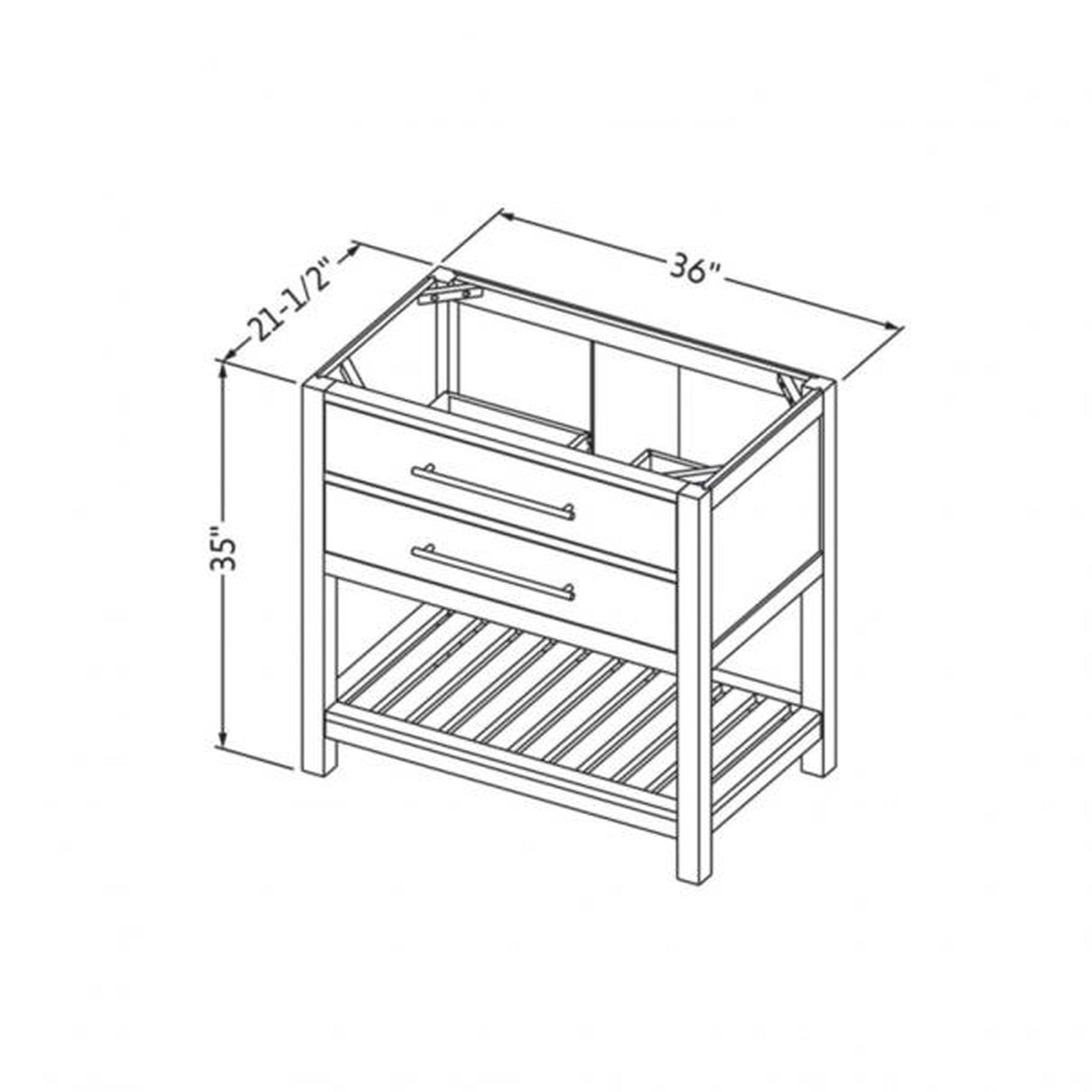 Hardware Resources Jeffrey Alexander Wavecrest 36" White Freestanding Vanity With Black Granite Vanity Top, Backsplash and Rectangle Undermount Sink