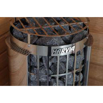 Harvia Cilindro Half Series 8 kW 240V 1PH Freestanding Stainless Steel Electric Sauna Heater