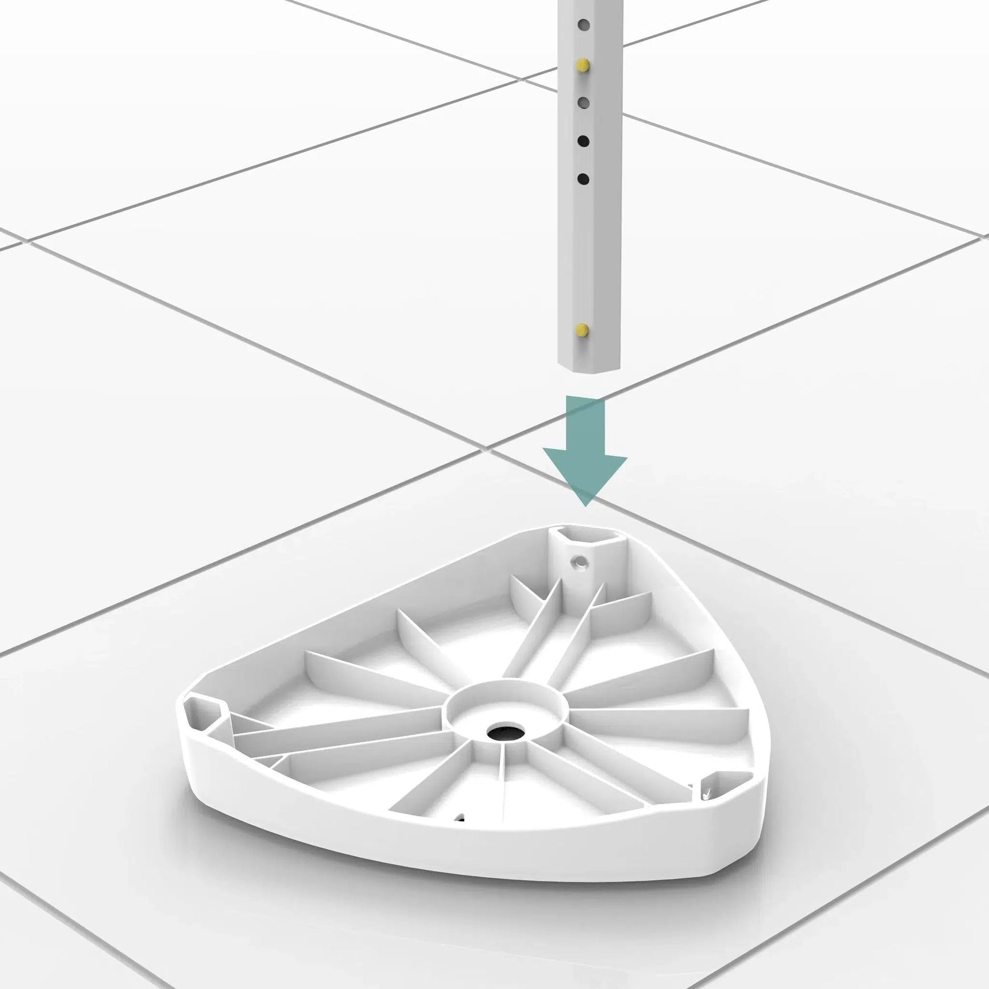 HealthCraft White Height Adjustable Shower Stool