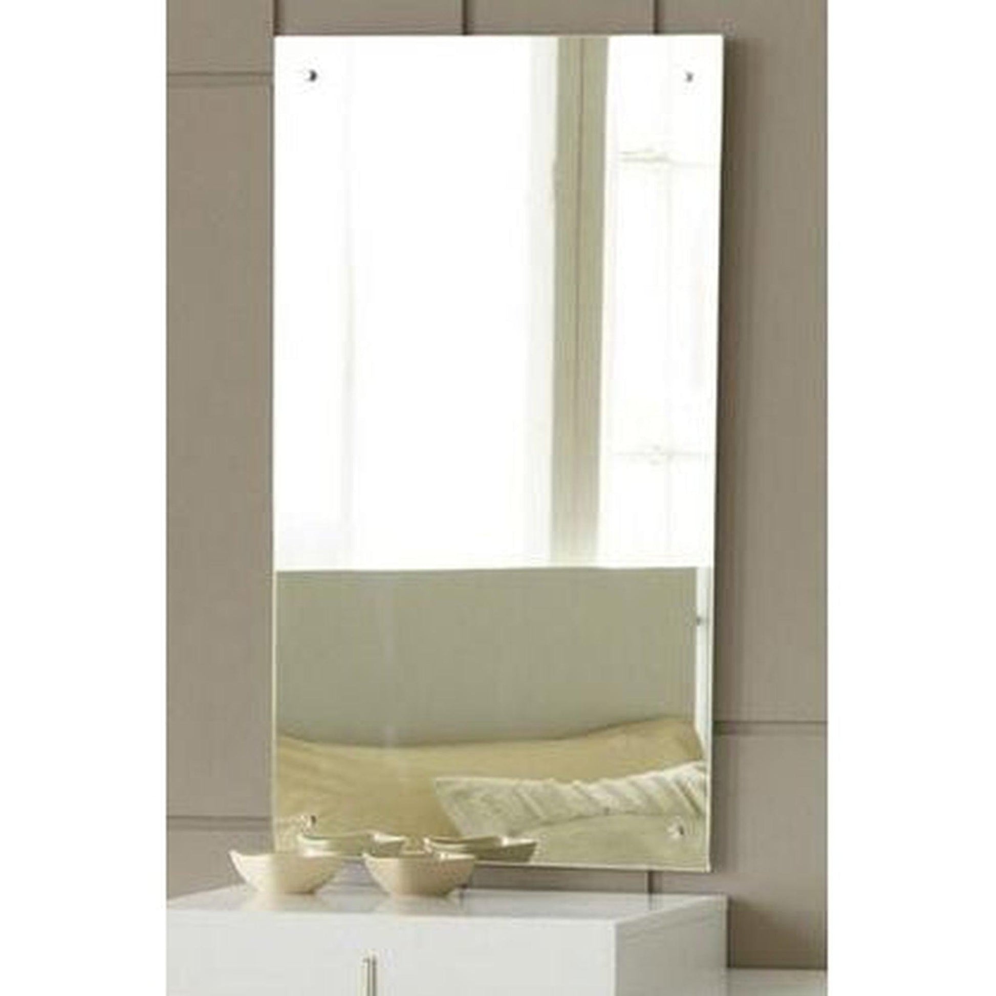 HomeRoots 20" MDF And Glass Mirror In White