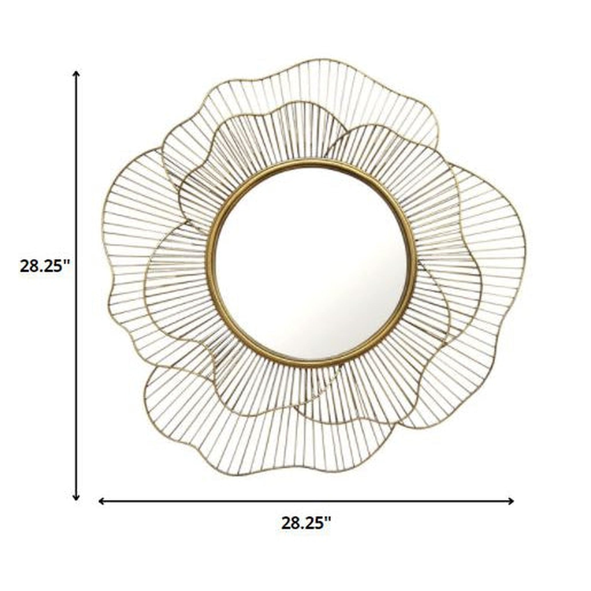 HomeRoots Flower Wall Mirror - Thumbnail 4