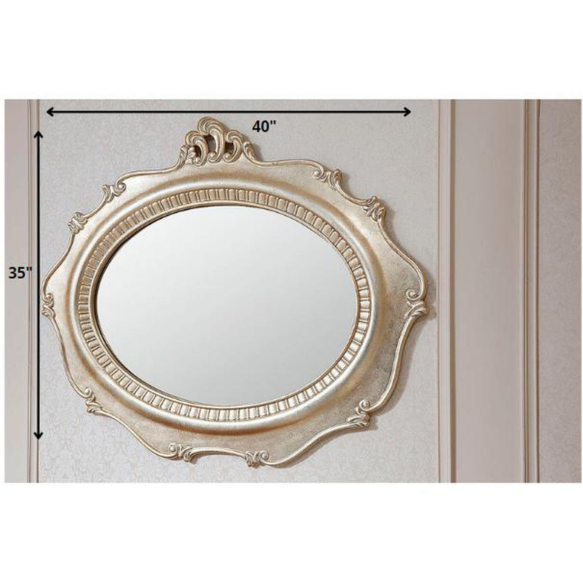 HomeRoots 35" Gold Mirror