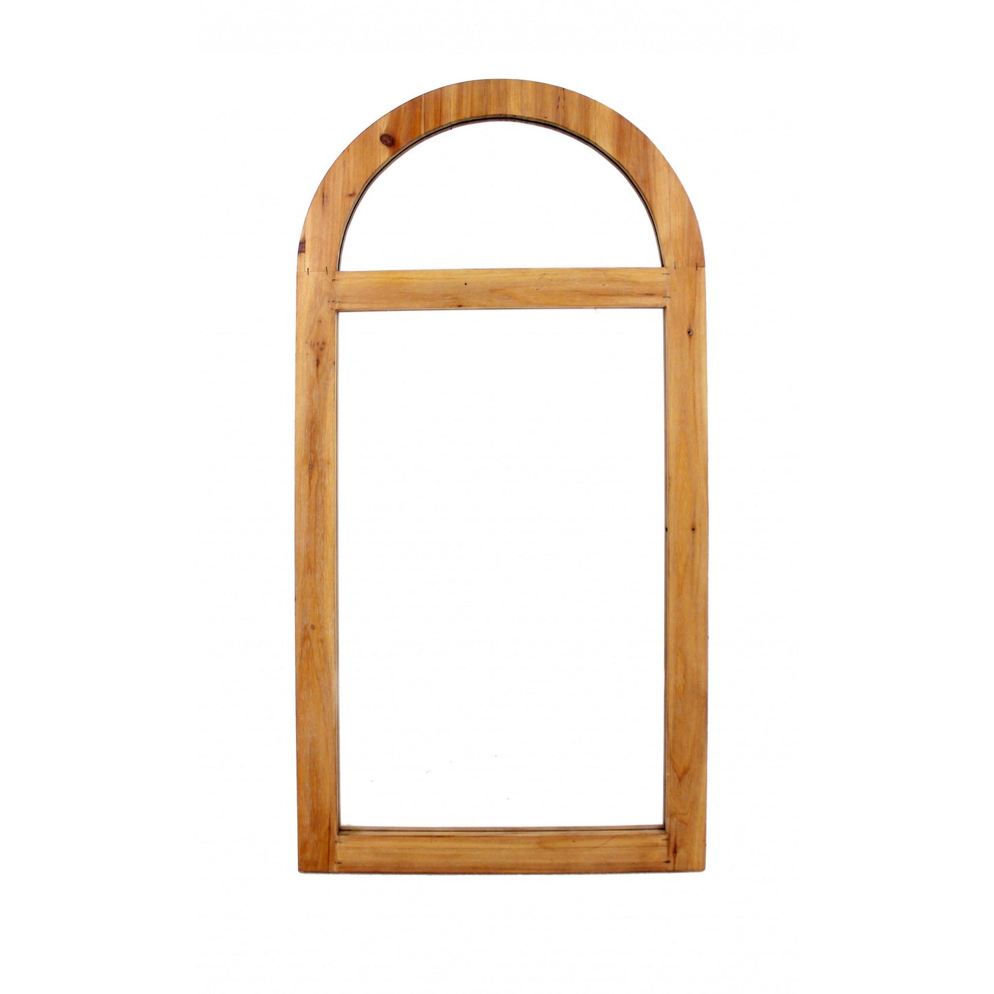 HomeRoots Brown Rustic Dressing Mirror With Minimalist Window Frame