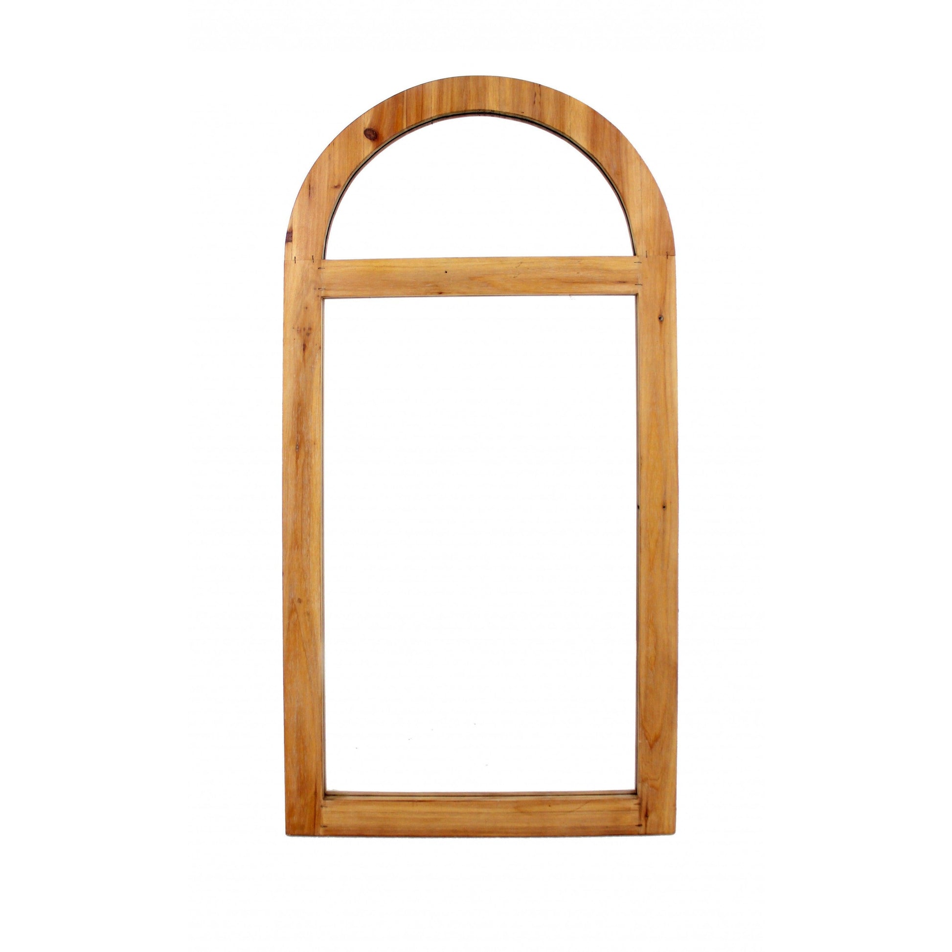 HomeRoots Brown Rustic Dressing Mirror With Minimalist Window Frame