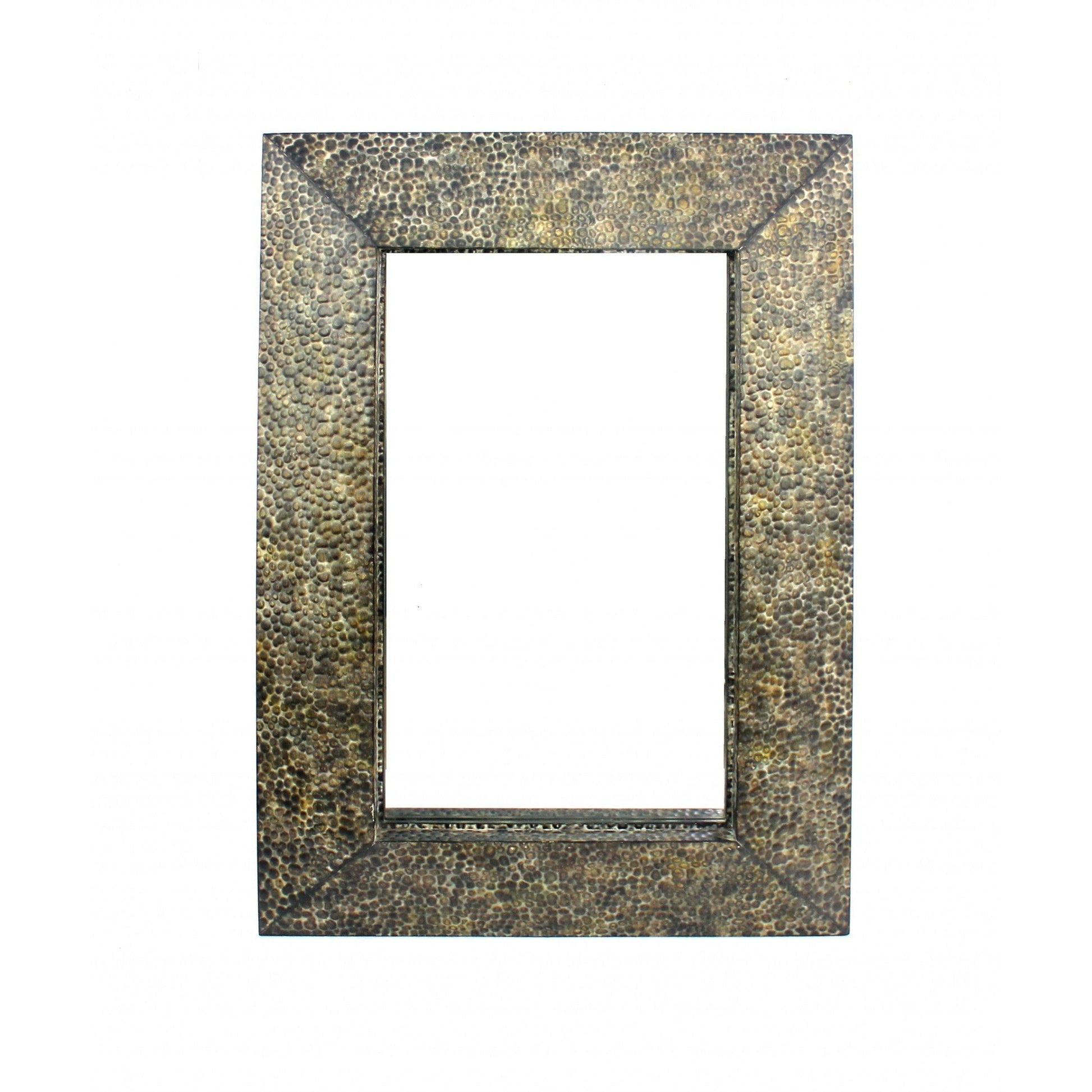 HomeRoots Dressing Mirror With Gravel-Like Mosaic Frame In Bronze Finish