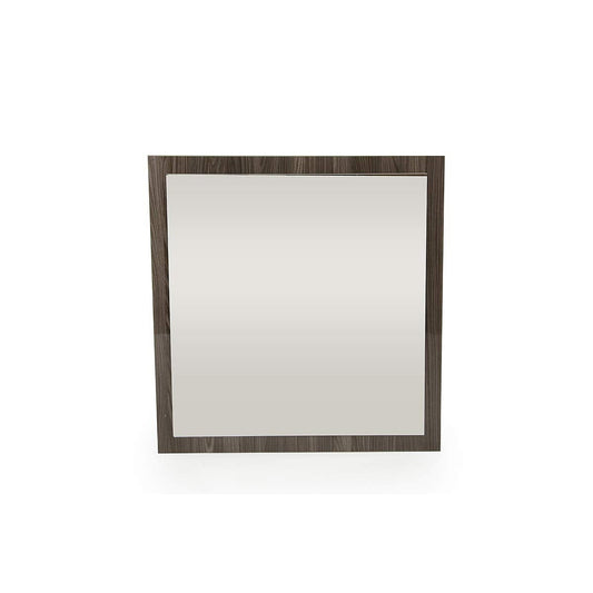 HomeRoots Grey MDF Veneer And Glass Mirror