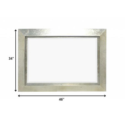 HomeRoots Rectangular Cosmetic Mirror In Silver Finish