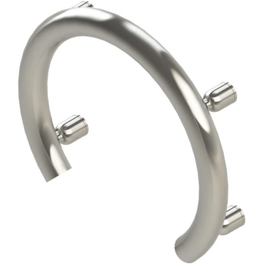 Invisia 12" Brushed Stainless Wall-Mounted Accent Ring With Integrated Grab Bar