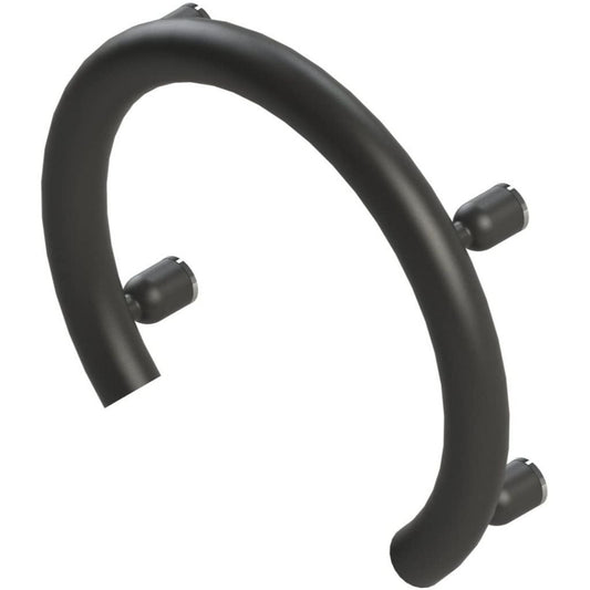 Invisia 12" Matte Black Wall-Mounted Accent Ring With Integrated Grab Bar