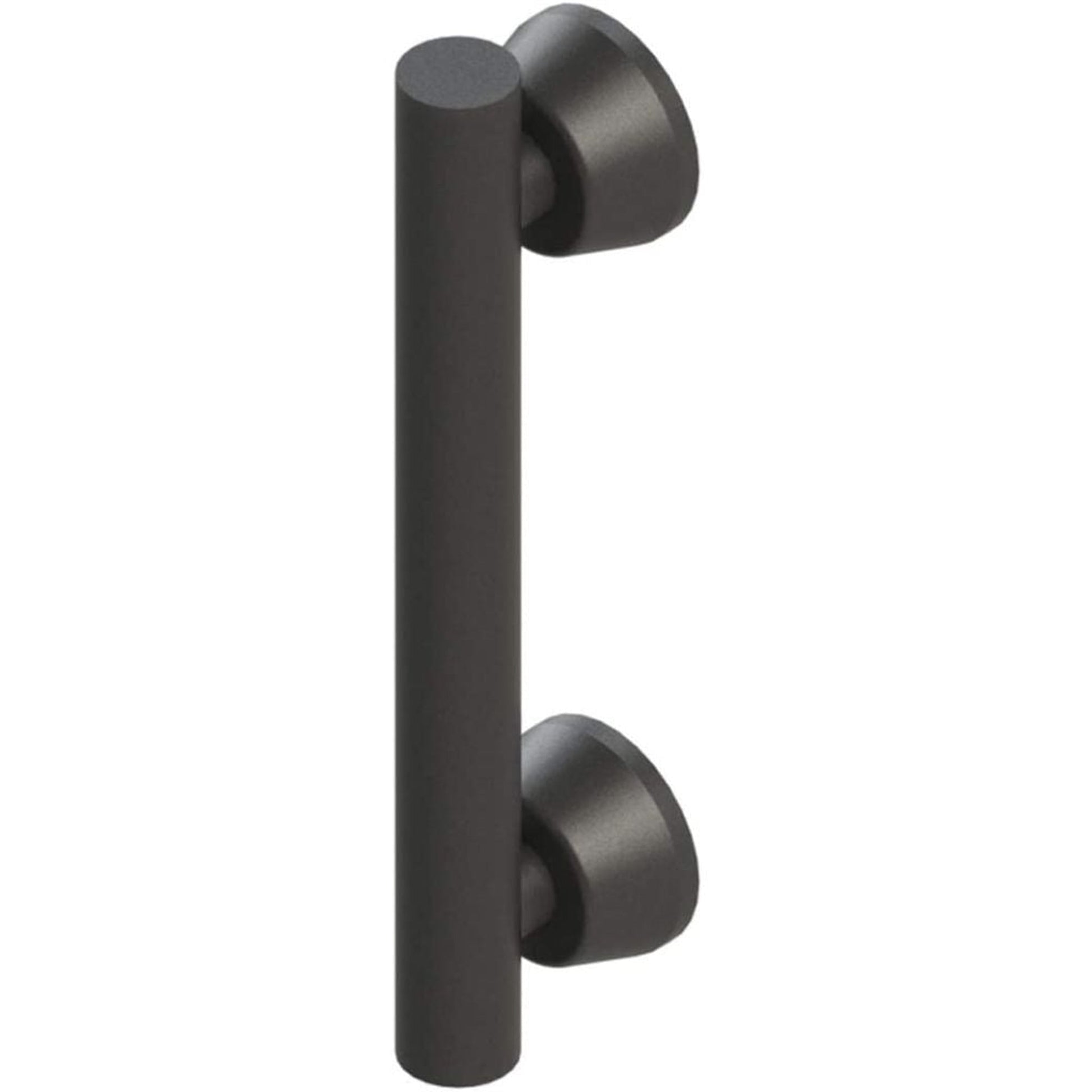 Invisia 12" Matte Black Wall-Mounted Linear Bar With Integrated Grab Bar