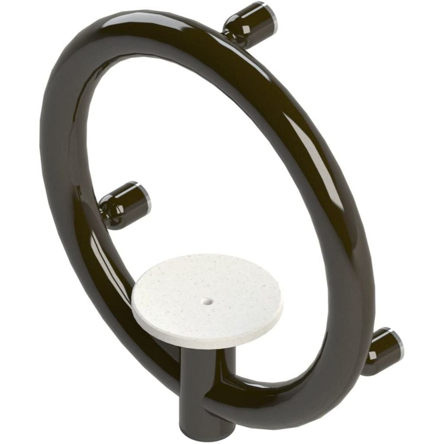 Invisia 12" Oil Rubbed Bronze Wall-Mounted Soap Dish With Integrated Grab Bar