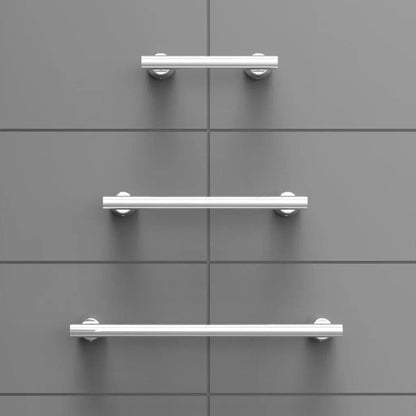 Invisia 12" Polished Chrome Wall-Mounted Linear Bar With Integrated Grab Bar