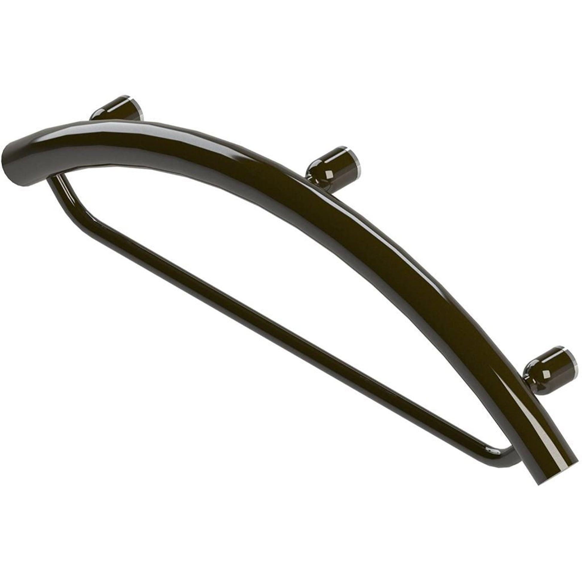 Invisia 16" Oil Rubbed Bronze Wall-Mounted Towel Bar With Integrated Grab Bar