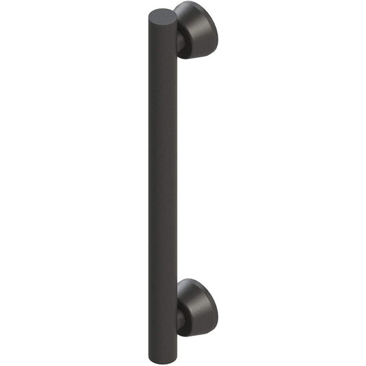 Invisia 18" Matte Black Wall-Mounted Linear Bar With Integrated Grab Bar