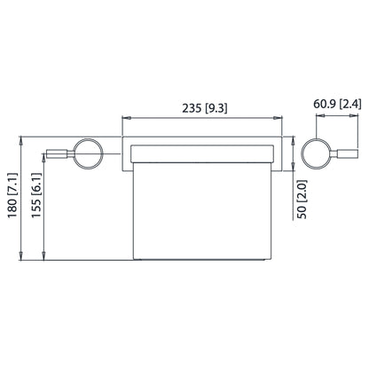 Isenberg Serie 100 18" Three-Hole Chrome Deck-Mounted Cascade / Sheet Flow Waterfall Roman Bathtub Faucet With Valve Set