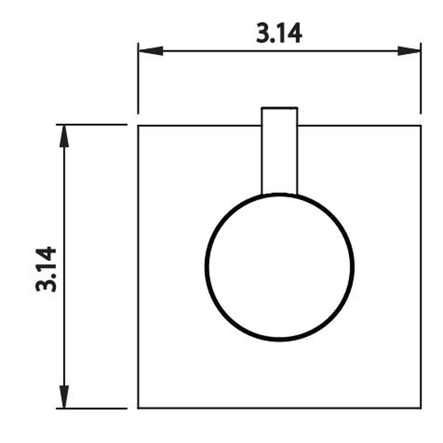 Isenberg Serie 100 3" Brushed Nickel PVD Wall Mounted Shower Faucet Trim