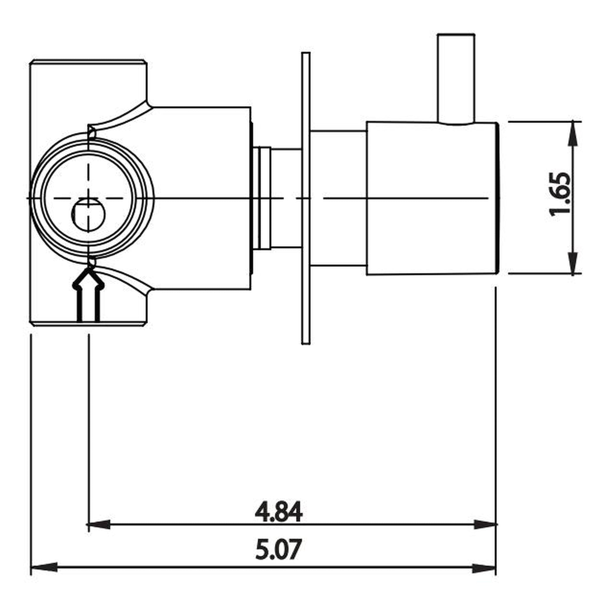 Isenberg Serie 100 3" Brushed Nickel PVD Wall Mounted Shower Faucet Trim