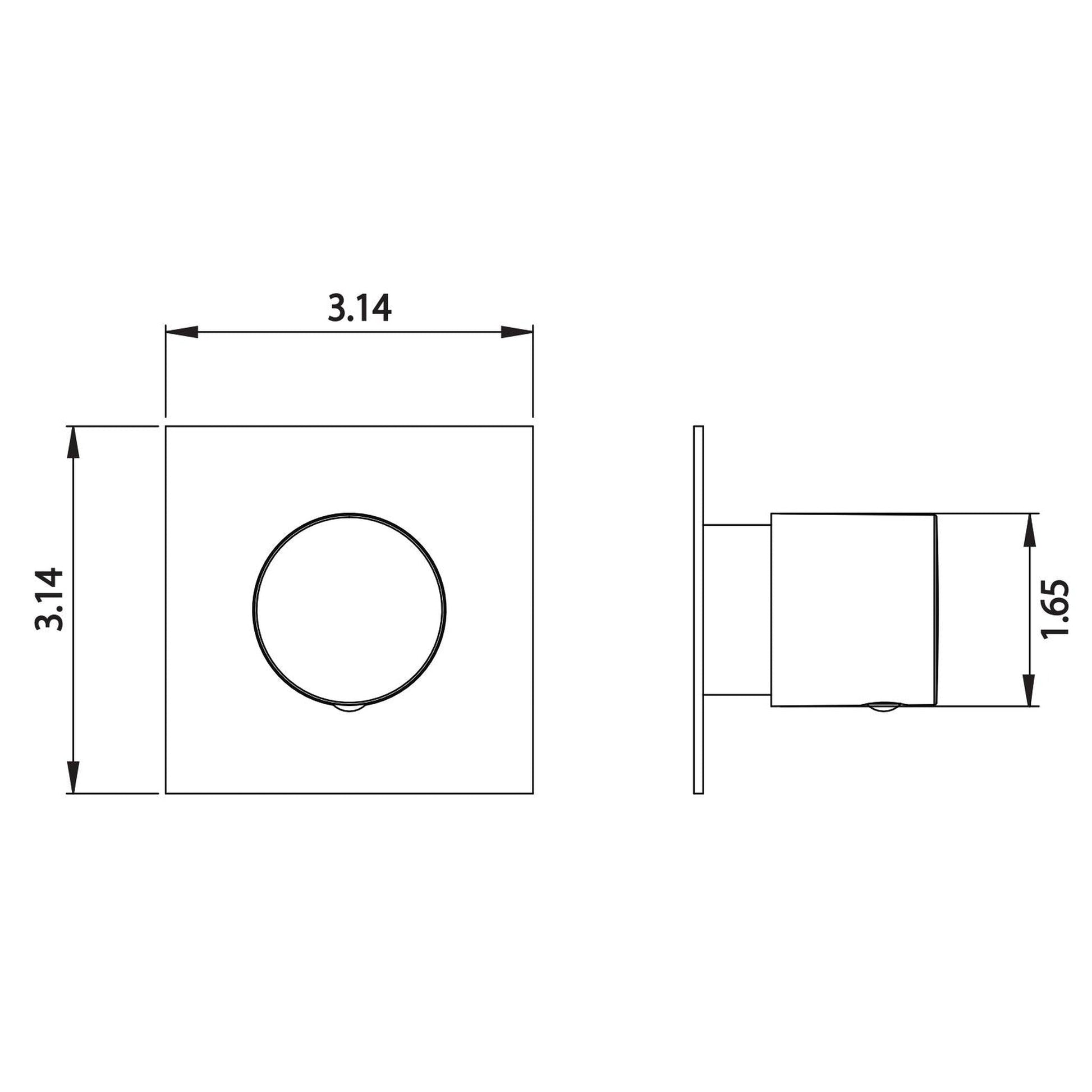 Isenberg Serie 100 3" Brushed Nickel PVD Wall Mounted Volume Control Shower Faucet Valve Trim