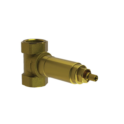 Isenberg Serie 100 3" Satin Brass PVD Wall Mounted Shower Faucet Trim With 0.75" Single-Output NPT Female Connection Volume Control Valve