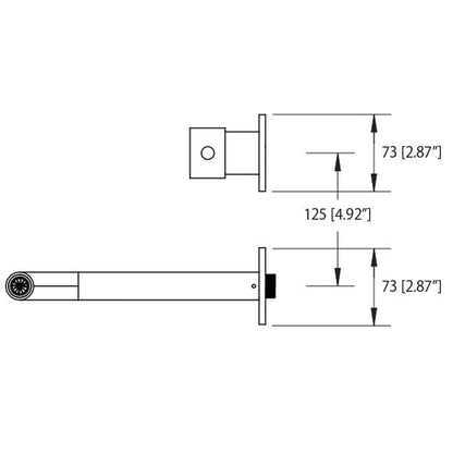 Isenberg Serie 100 6" Two-Hole Brushed Nickel PVD Wall-Mounted Bathroom Sink Faucet With Rough-In Valve