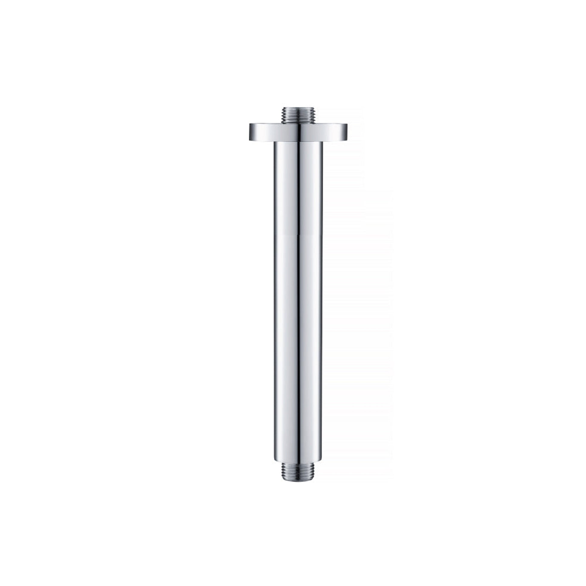 Isenberg Serie 100 8" Chrome Solid Brass Ceiling-Mounted Shower Arm With Adjustable Sliding Flange