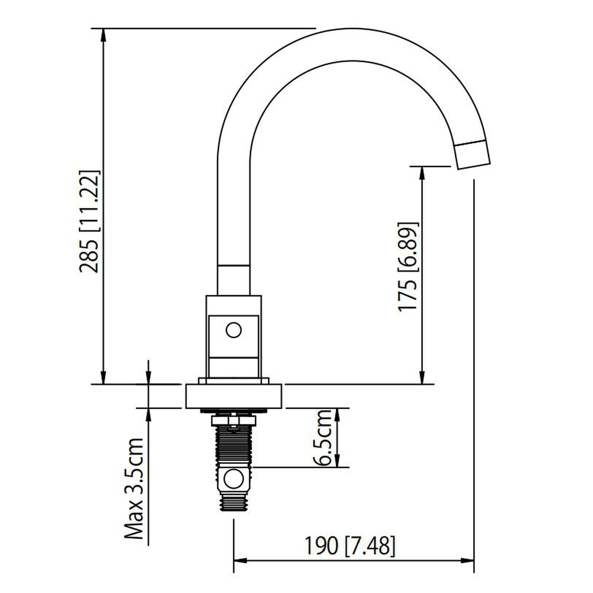 Isenberg Serie 100 8" Three-Hole Brushed Nickel PVD Solid Brass Deck-Mounted Roman Bathtub Faucet