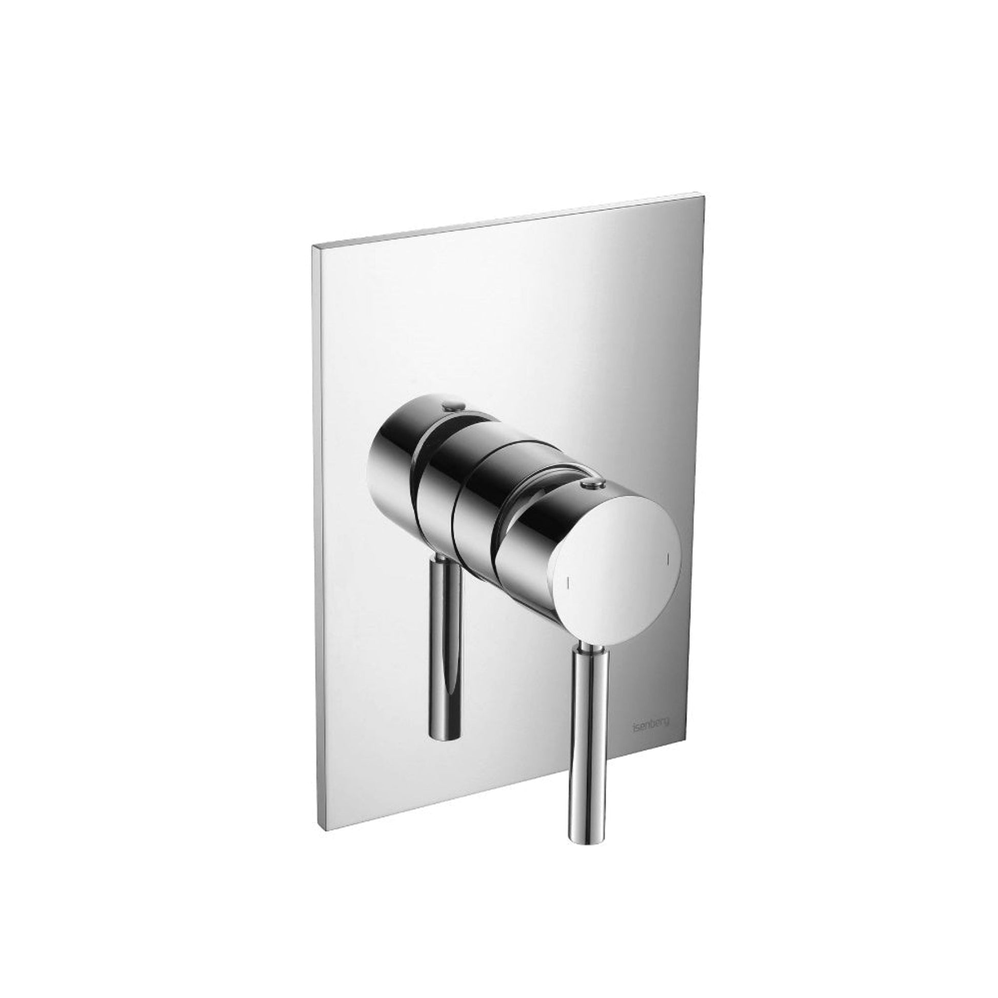 Isenberg Serie 100 Single Output Chrome Wall-Mounted Shower Set With 6" Solid Brass Rainhead Shower Head, Single Handle Shower Trim and 1-Output Single Control Pressure Balance Valve