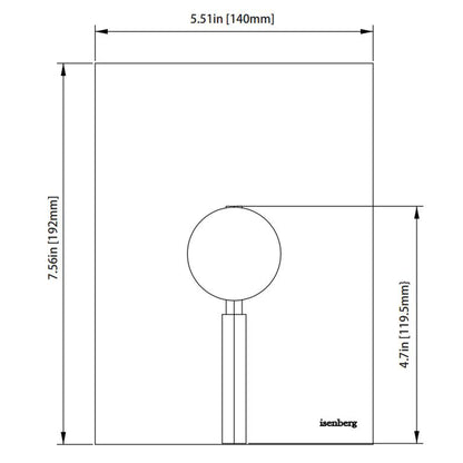 Isenberg Serie 100 Single Output Matte Black Wall-Mounted Shower Set With 3-Function ABS Shower Head, Single Handle Shower Trim and 1-Output Single Control Pressure Balance Valve