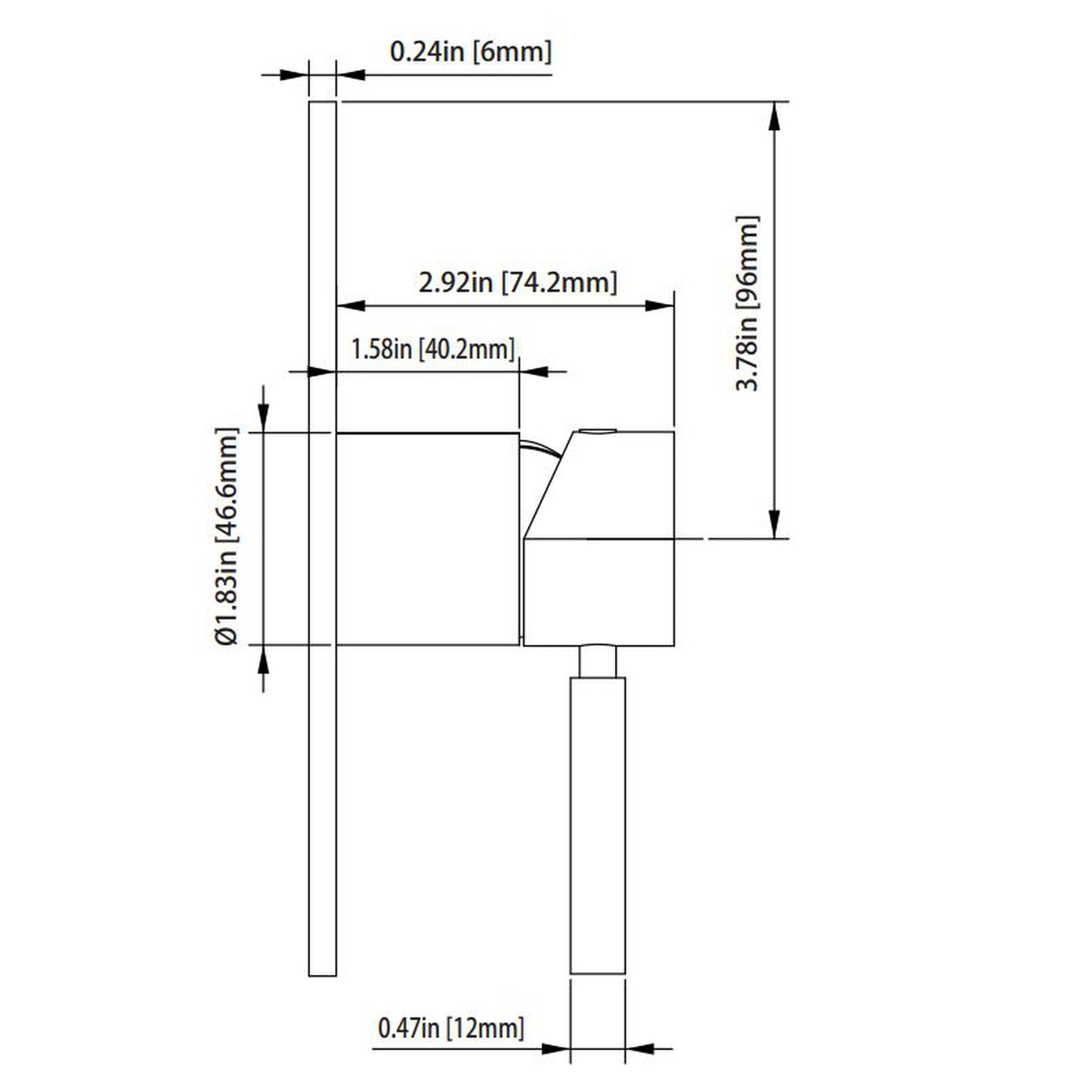 Isenberg Serie 100 Single Output Matte Black Wall-Mounted Shower Set With 3-Function ABS Shower Head, Single Handle Shower Trim and 1-Output Single Control Pressure Balance Valve