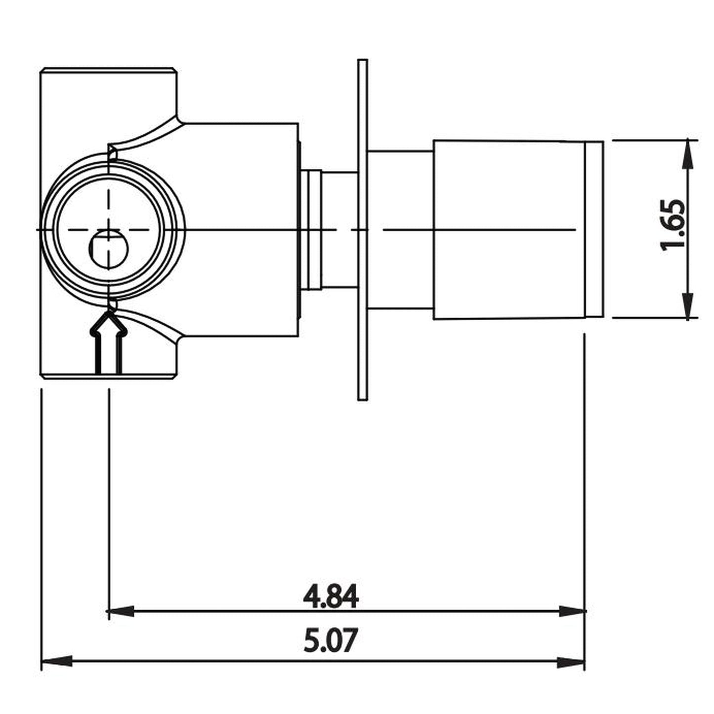 Isenberg Serie 145 3" Chrome Wall Mounted Shower Faucet Trim