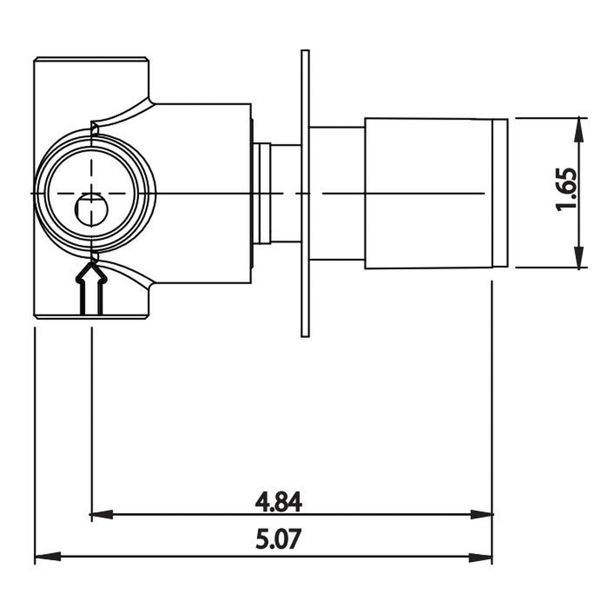 Isenberg Serie 145 3" Chrome Wall Mounted Shower Faucet Trim