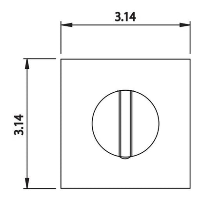 Isenberg Serie 145 3" Chrome Wall Mounted Shower Faucet Trim With 0.75" Single-Output NPT Female Connection Volume Control Valve