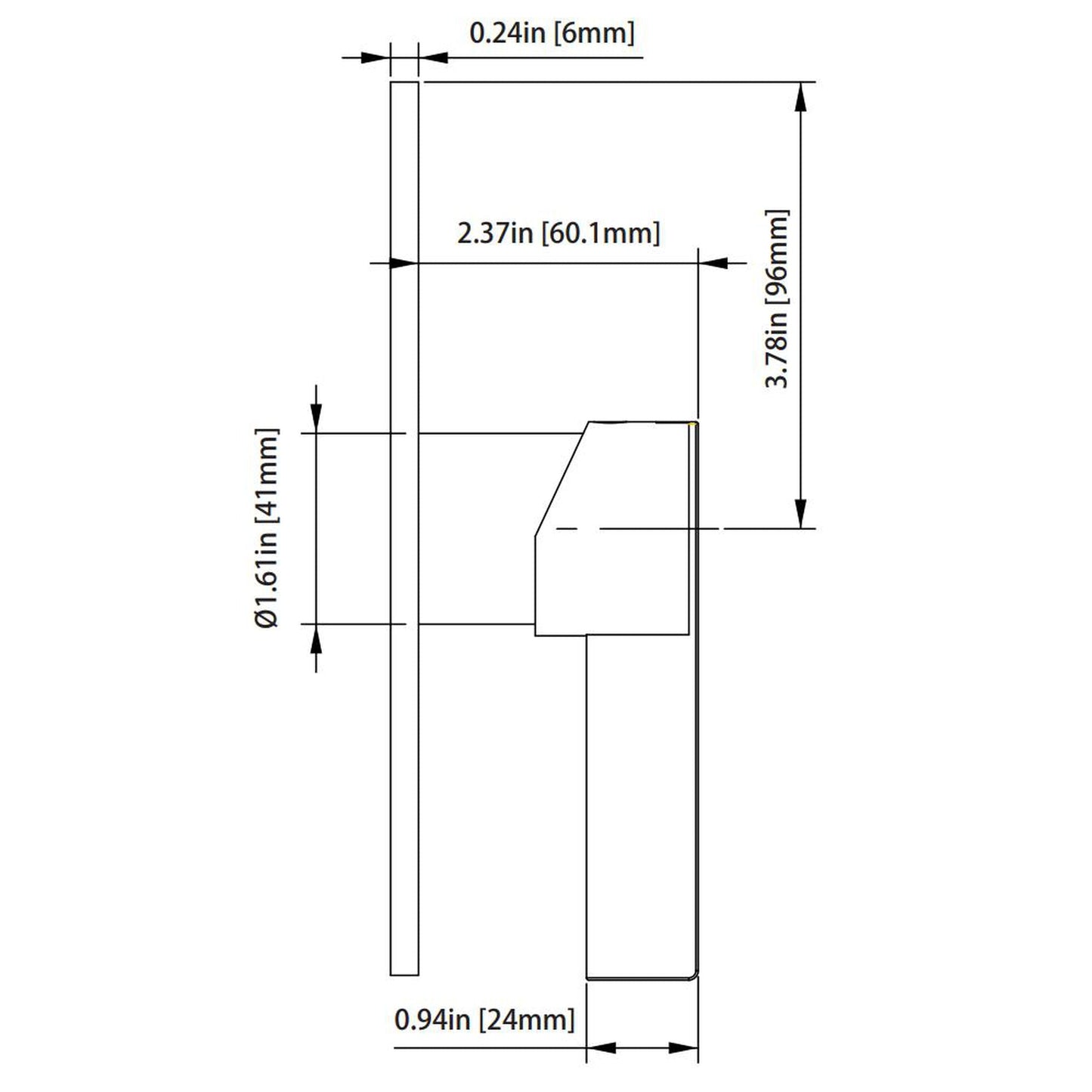 Isenberg Serie 145 Single Output Chrome Wall-Mounted Shower Set With 6" Solid Brass Rainhead Shower Head, Single Handle Shower Trim and 1-Output Single Control Pressure Balance Valve