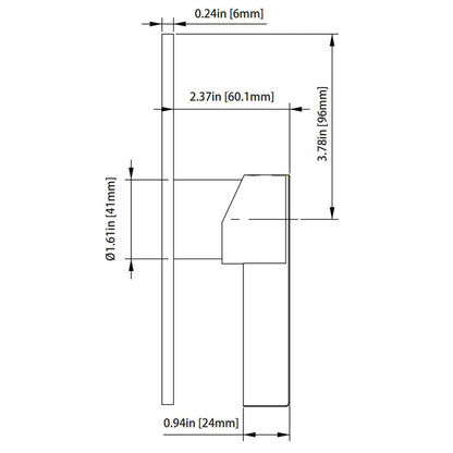 Isenberg Serie 145 Single Output Chrome Wall-Mounted Shower Set With 6" Solid Brass Rainhead Shower Head, Single Handle Shower Trim and 1-Output Single Control Pressure Balance Valve