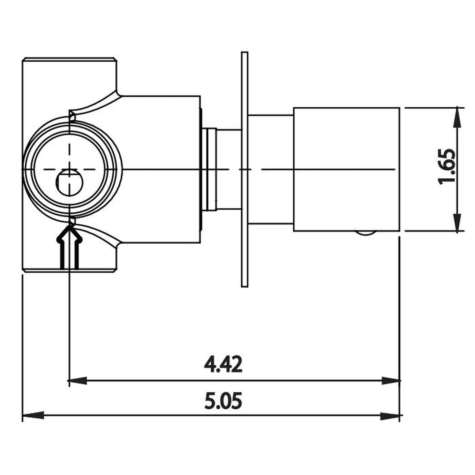 Isenberg Serie 150 3" Chrome Wall Mounted Shower Faucet Trim