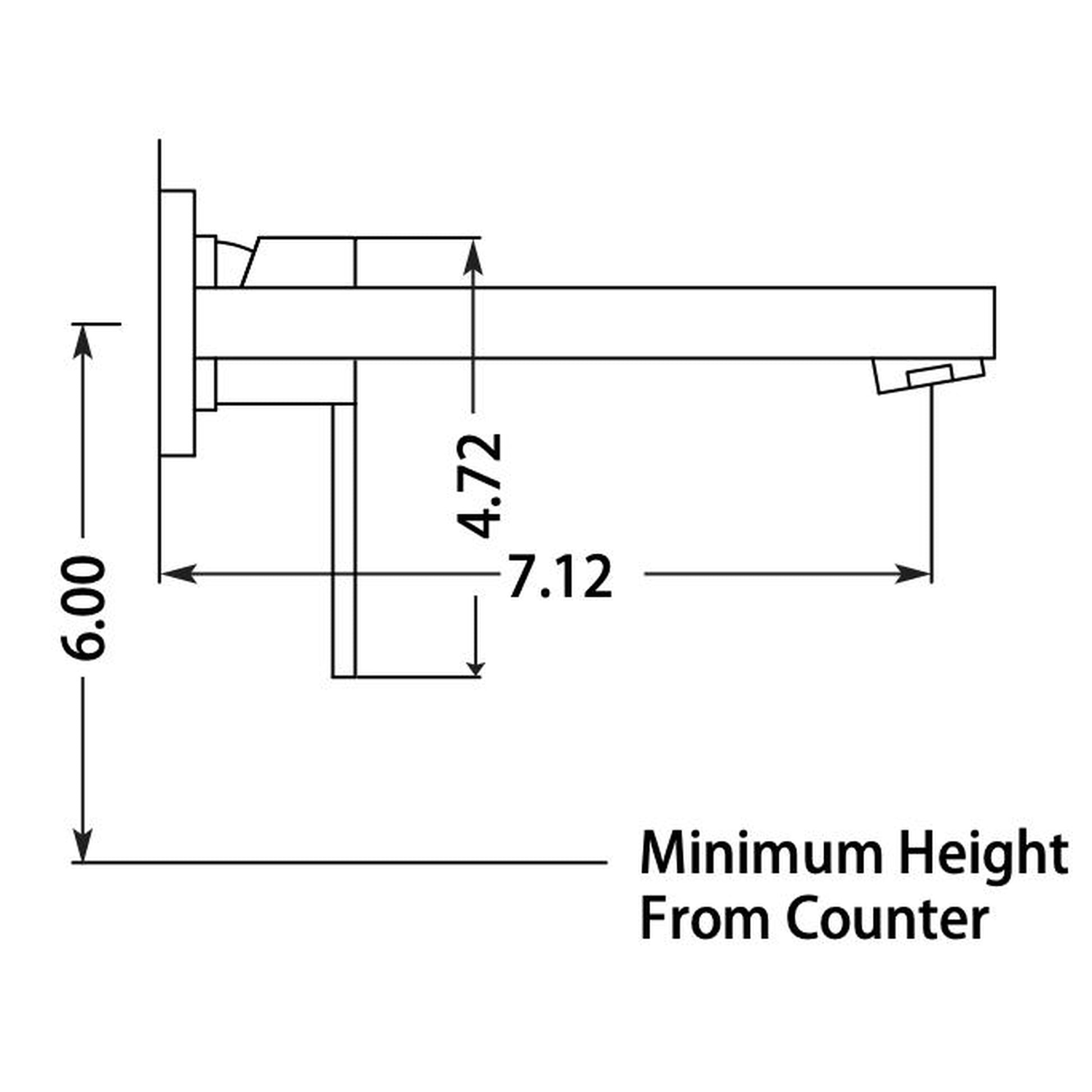 Isenberg Serie 150 7" Two-Hole Chrome Wall-Mounted Bathroom Sink Faucet With Rough In Valve