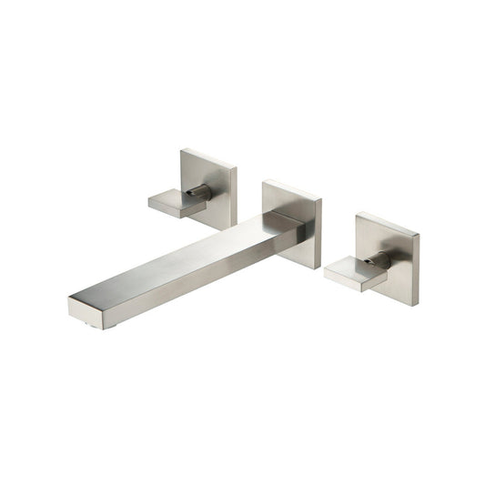 Isenberg Serie 160 10" Three-Hole Brushed Nickel PVD Wall-Mounted Bathtub Faucet