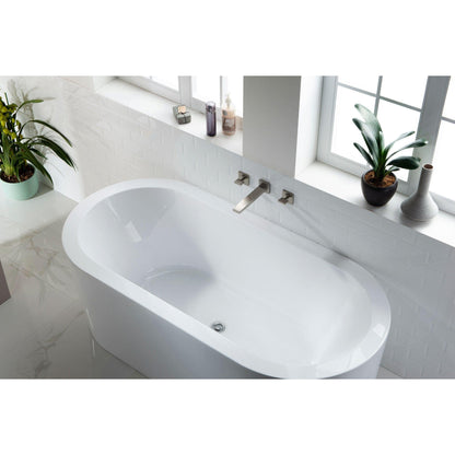 Isenberg Serie 160 10" Three-Hole Polished Nickel PVD Wall-Mounted Bathtub Faucet